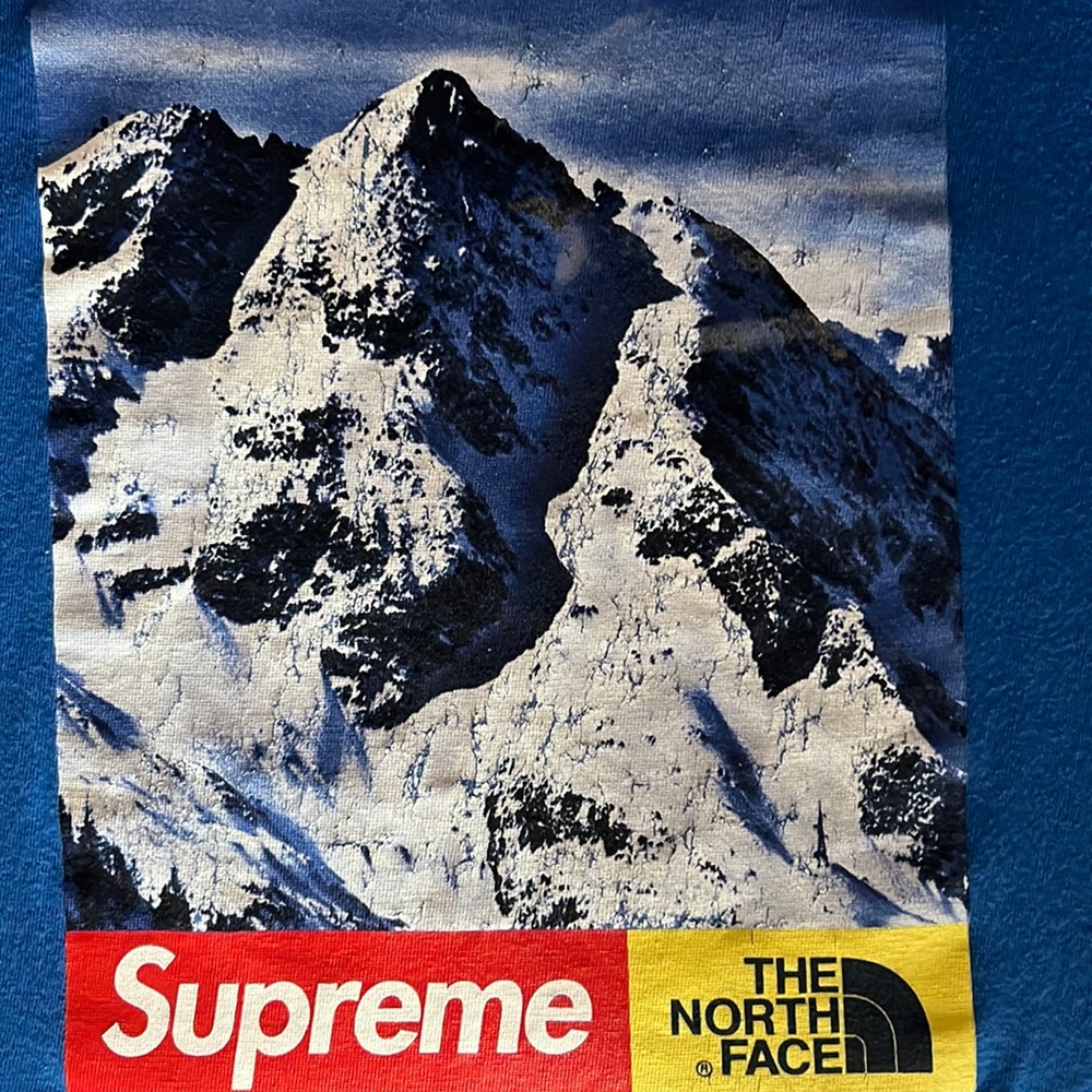 Supreme x The North Face, size Large t-shirt. Good condition, worn twice.